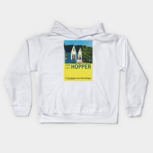 Edward Hopper - Second Story Sunlight - Minimalist Exhibition Art Poster Kids Hoodie